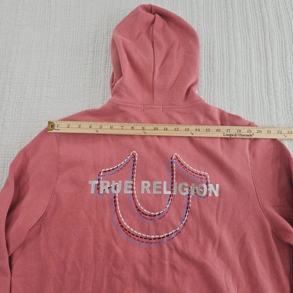 True Religion Full Zip Fleece‎ Hoodie Men's XL Brandied Apricot NEW Logo NWT